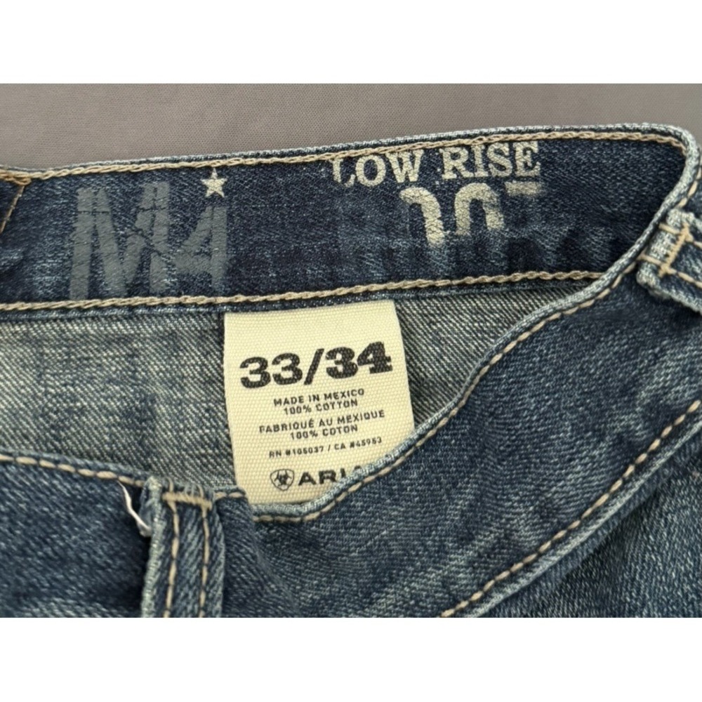 Ariat Jeans Mens Size 33X34 M4 Relaxed Bootcut Low Rise Western Cowboy Workwear - Picture 4 of 13